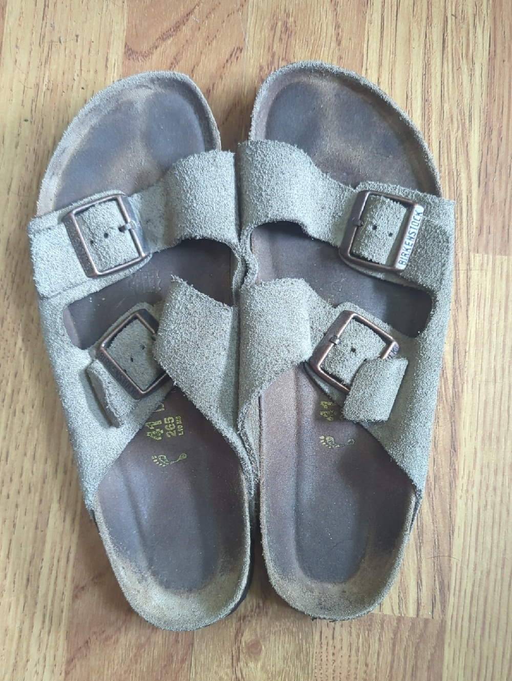 Birkenstock Arizona Suede Double-Strap Sandals - Taupe Suede